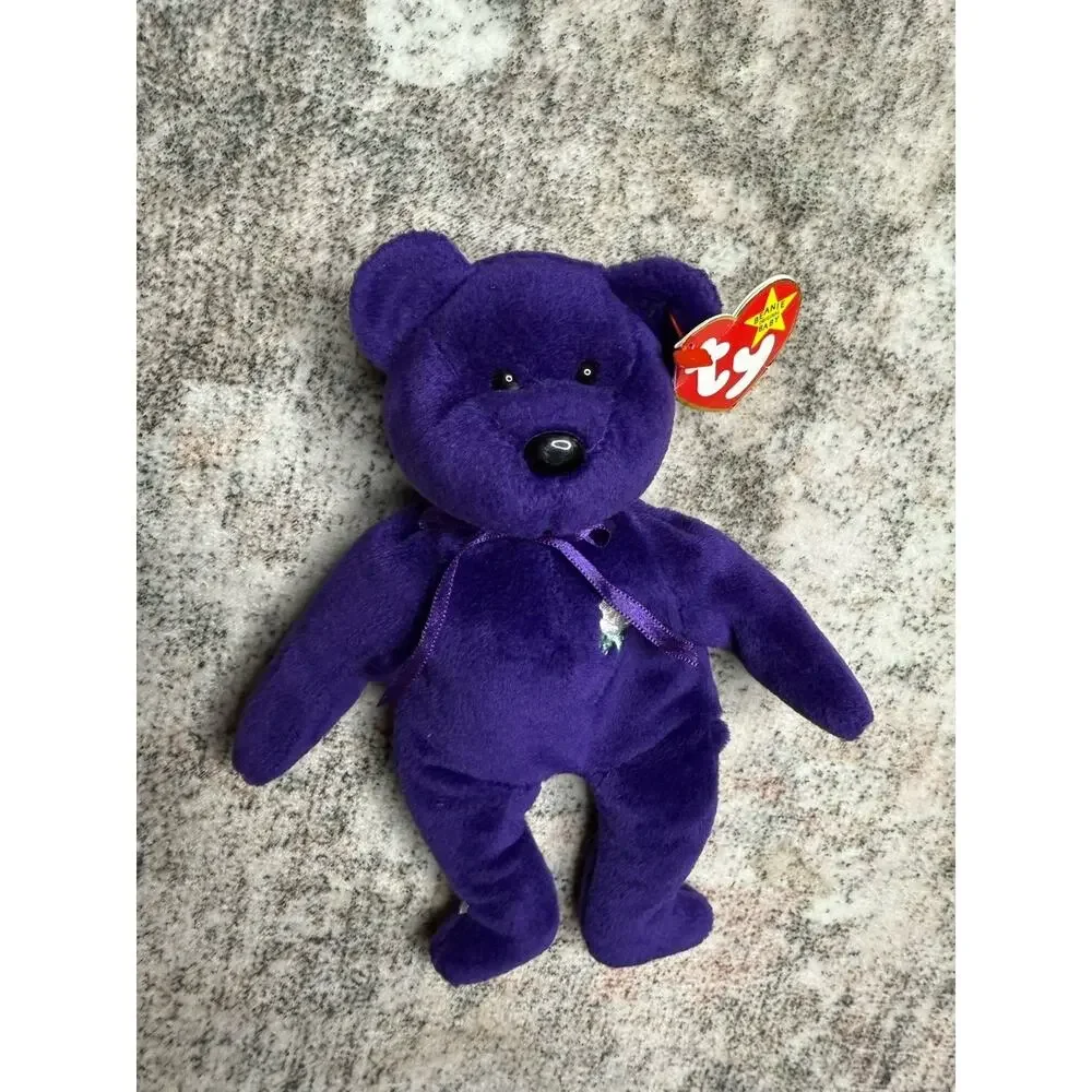 RARE 1st EDITION Ty Beanie Baby PRINCESS Diana Bear 1997 Perfect